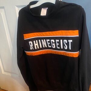 Black and Orange Crewneck Sweater for Men